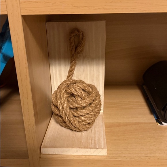 Wooden Rope Knot Bookends (Set of 2) - Picture 2 of 2